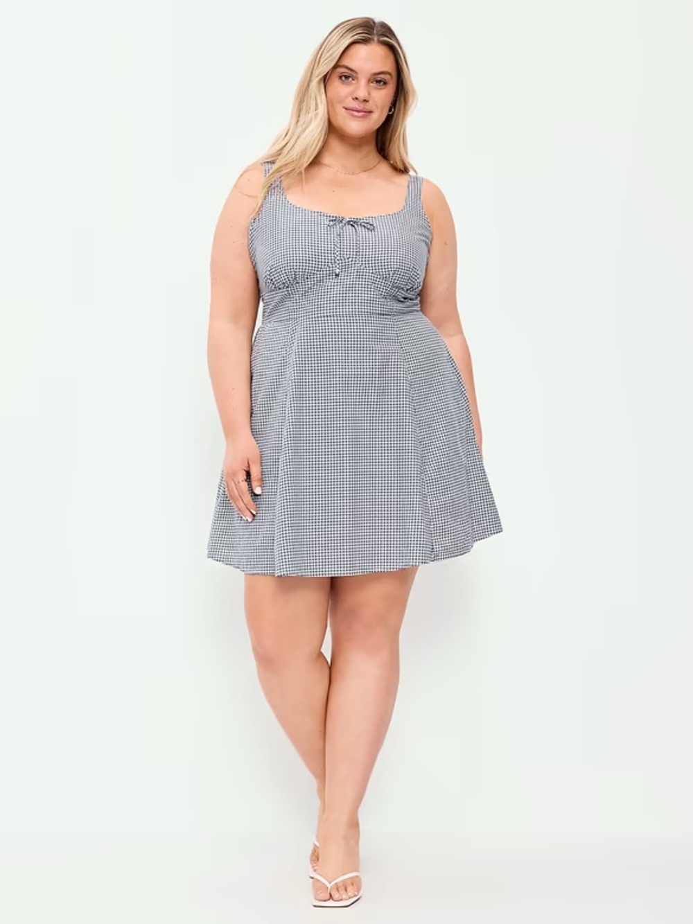 Old Navy Navy & White Gingham Dress
